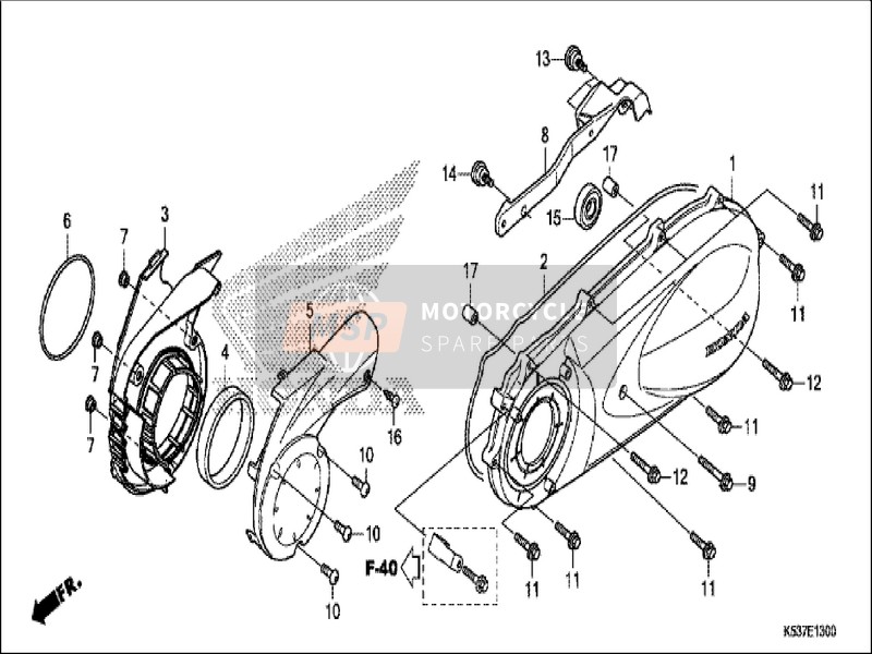 Honda SH300AS 2019 Carter gauche Couverture pour un 2019 Honda SH300AS